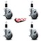 Service Caster 4'' Thermoplastic Rubber Swivel 1-3/8'' Expanding Stem Caster Set with Brake, 4PK SCC-EX20S414-TPRB-TLB-138-4 - alternate 2
